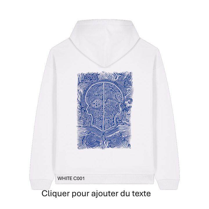 Sweatshirt Oversize - CALAVERA AZUL - Label BOSSI 