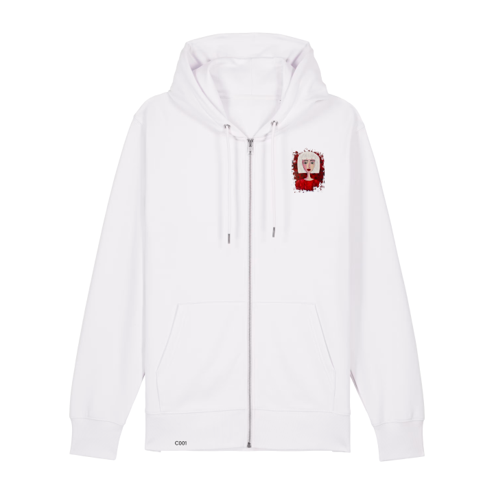 Sweatshirt Zippé - FEMME EN ROUGE - Label PyM