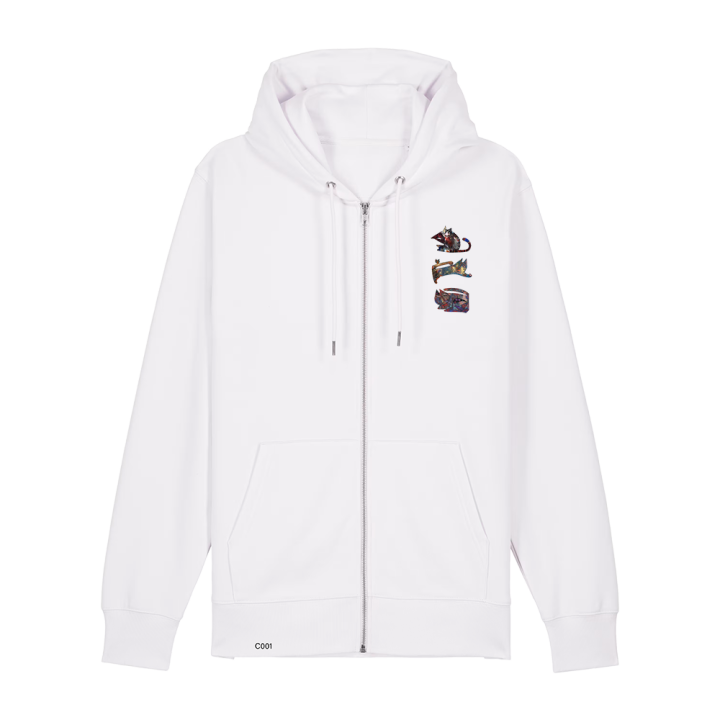 Sweatshirt Zippé - LES CHATS - Label DINA