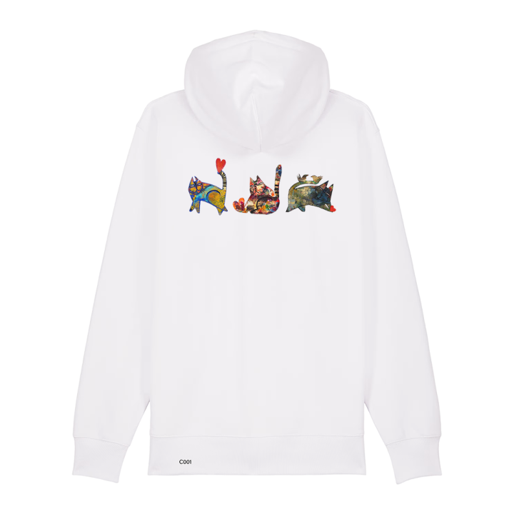 Sweatshirt Zippé - CHATS DE COEUR - Label DINA