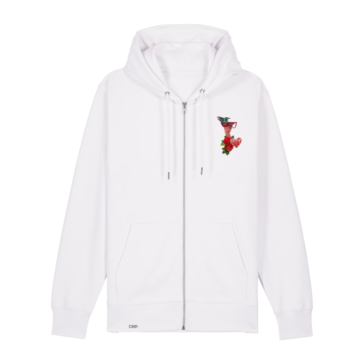 Sweatshirt Zippé - DAME DE COEUR A COEUR - Label DINA	