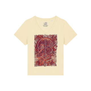 	T-shirt Femme Col V - CALAVERA ROJA - Label BOSSI 