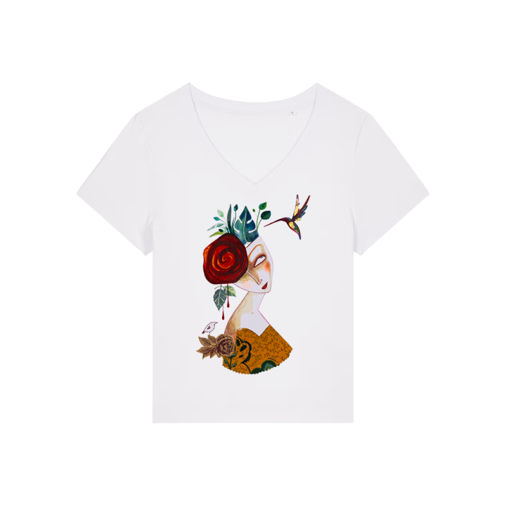 T-shirt Femme Col V - COLIBRIE - Label DINA 
