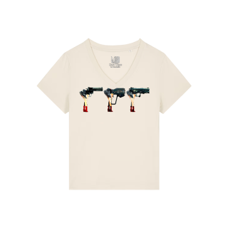 T-shirt Femme Col V - FEMMES REVOLVER - Label  GUERANDELLE 