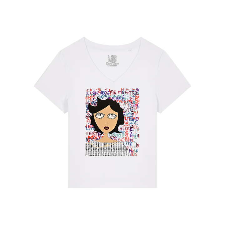 T-shirt Femme Col V - FEMME LEF - Label  PYM FEMME LEF