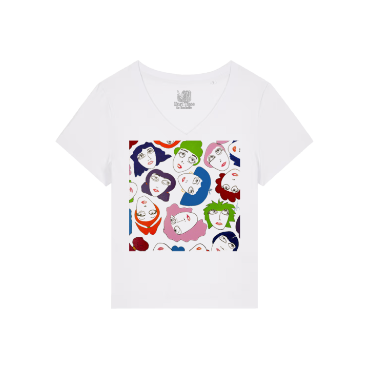 T-shirt Femme Col V - LES JEANNETTE'S - Label PYM	ST